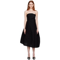 Cordera Black Strapless Midi Dress 231909F055029