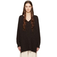 Cordera Brown Oversized Sweater 231909F100000