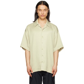 Cornerstone Green Scalloped Shirt 231366M192001