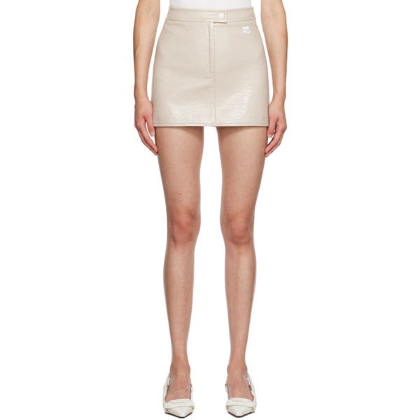  Courreges Gray Embroidered Miniskirt 232783F090012