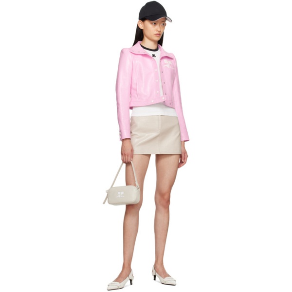  Courreges Gray Embroidered Miniskirt 232783F090012