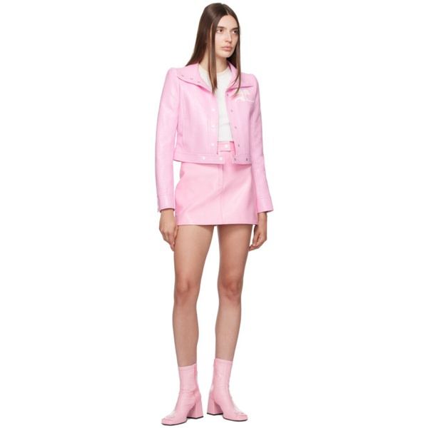  Courreges Pink Embroidered Miniskirt 232783F090003