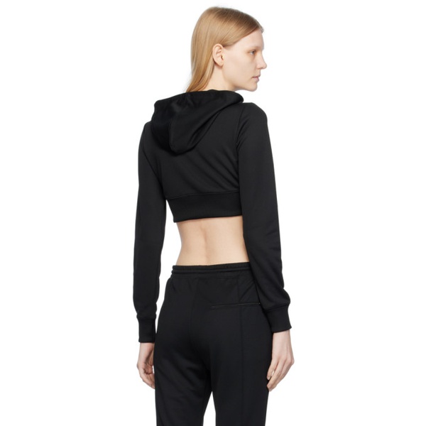  Courreges Black Cropped Hoodie 232783F097000