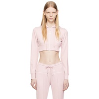 Courreges Pink Cropped Hoodie 232783F097001