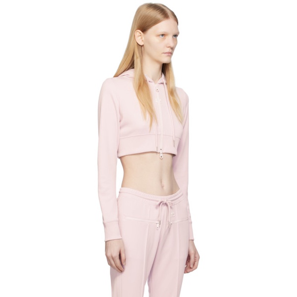  Courreges Pink Cropped Hoodie 232783F097001