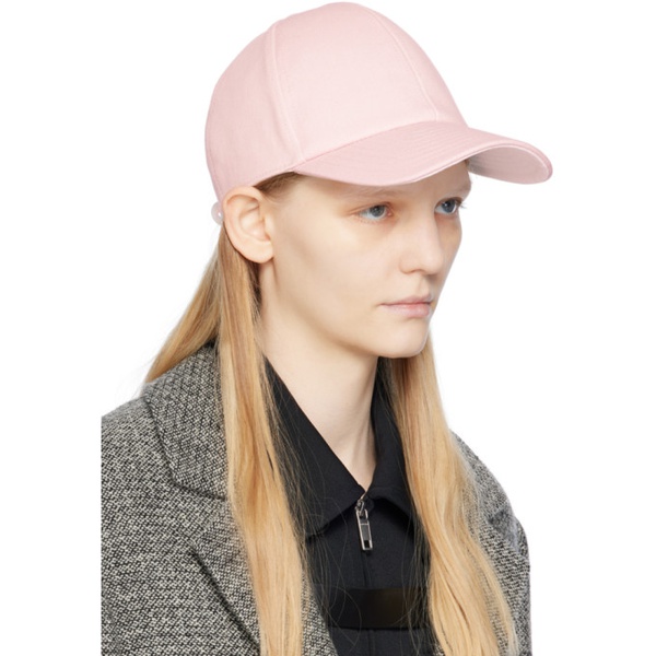  Courreges Pink Embroidered Cap 232783F016003