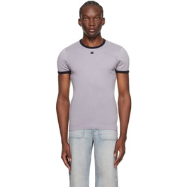 Courreges Gray Contrast T-Shirt 241783M213009