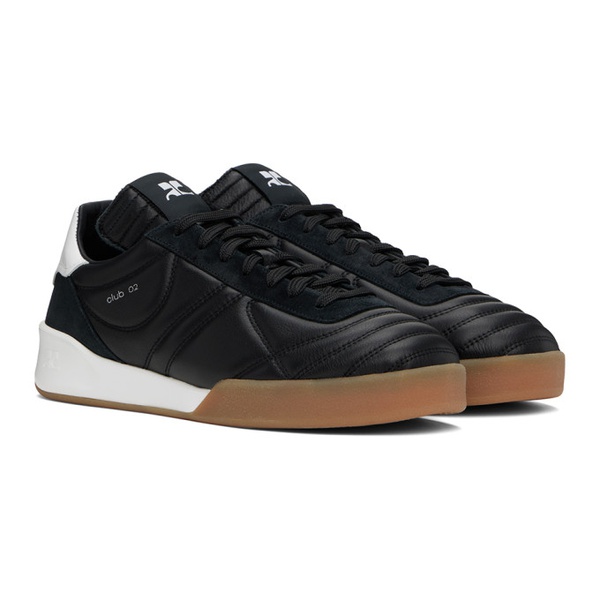  Courreges Black Club02 Leather Sneakers 241783M237000