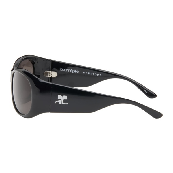 Courreges Black Hybrid 01 Sunglasses 241783M134003