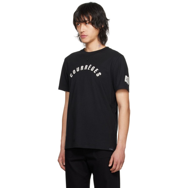  Courreges Black AC Straight T-Shirt 241783M213010