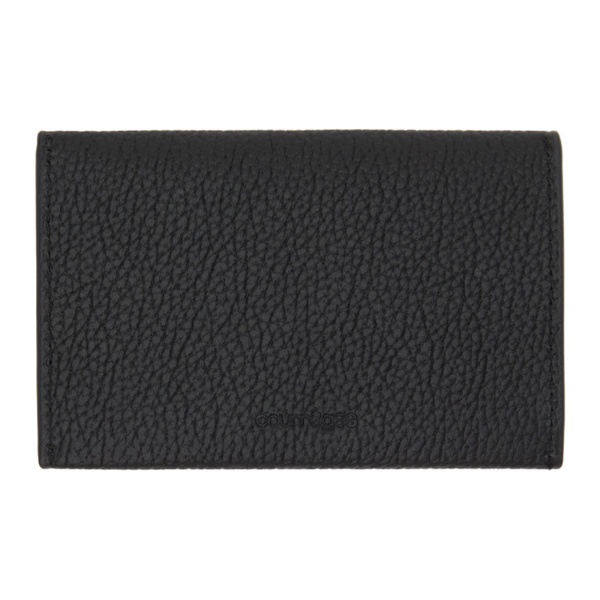  Courreges Black Envelope Leather Card Holder 241783F037000