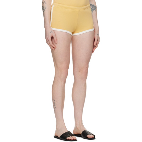  Courreges Yellow Contrast Shorts 241783F088005
