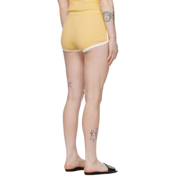  Courreges Yellow Contrast Shorts 241783F088005