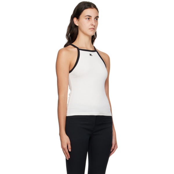  Courreges White Patch Tank Top 232783F111004