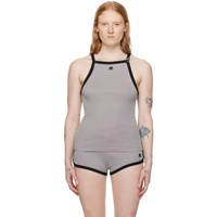 Courreges Gray Buckle Contrast Tank Top 241783F111013