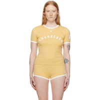 Courreges Yellow Contrast T-Shirt 241783F110014