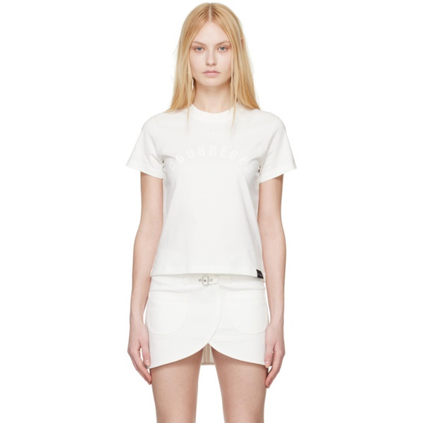  Courreges White AC Straight T-Shirt 241783F110015