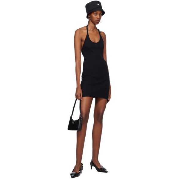  Courreges Black Holistic Buckle 90s Minidress 241783F055001