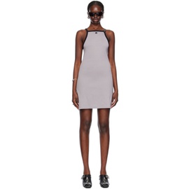Courreges Gray Pin-Buckle Minidress 241783F052015