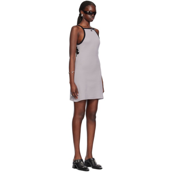 Courreges Gray Pin-Buckle Minidress 241783F052015