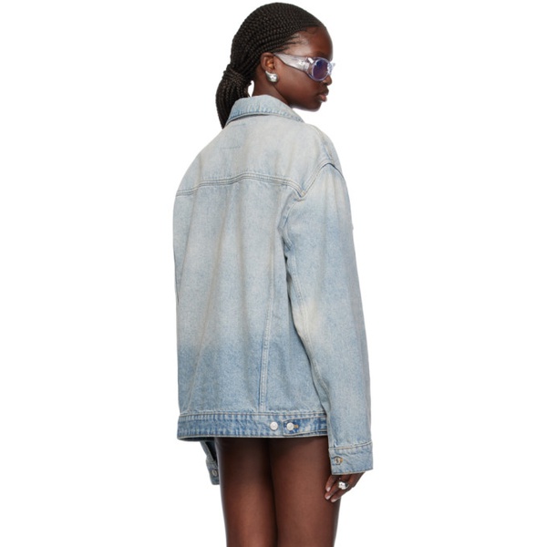  Courreges Blue Cocoon Denim Jacket 241783F060000