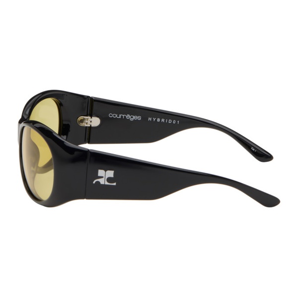  Courreges Black Hybrid 01 Sunglasses 241783F005005