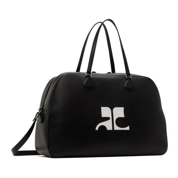  Courreges Black Heritage Leather Weekender Bag 241783F046006