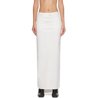 Courreges White Seven-Pocket Denim Maxi Skirt 232783F093003
