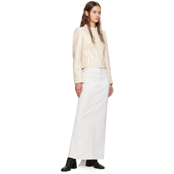  Courreges White Seven-Pocket Denim Maxi Skirt 232783F093003