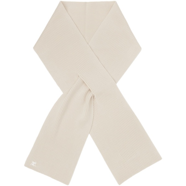  Courreges 오프화이트 Off-White AC Knit Scarf 232783F028001