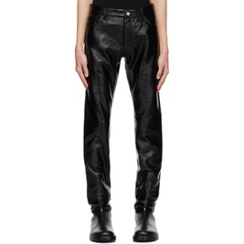 Courreges Black Crinkled Trousers 232783M191003