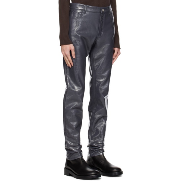  Courreges Gray Crinkled Trousers 232783M191002