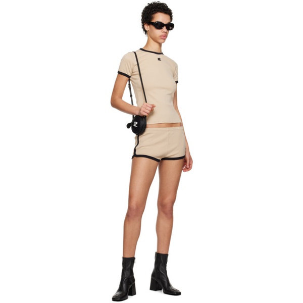  Courreges Brown Contrast Shorts 231783F088008