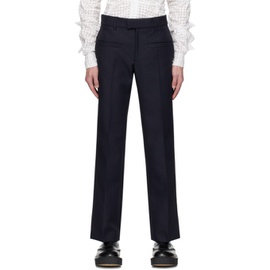 Courreges Navy Creased Trousers 231783M191008