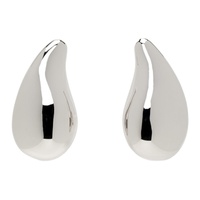 Courreges Silver Drop Metal Earrings 241783F022000