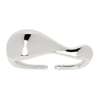 Courreges Silver 3-Finger Drop Metal Ring 241783F024000
