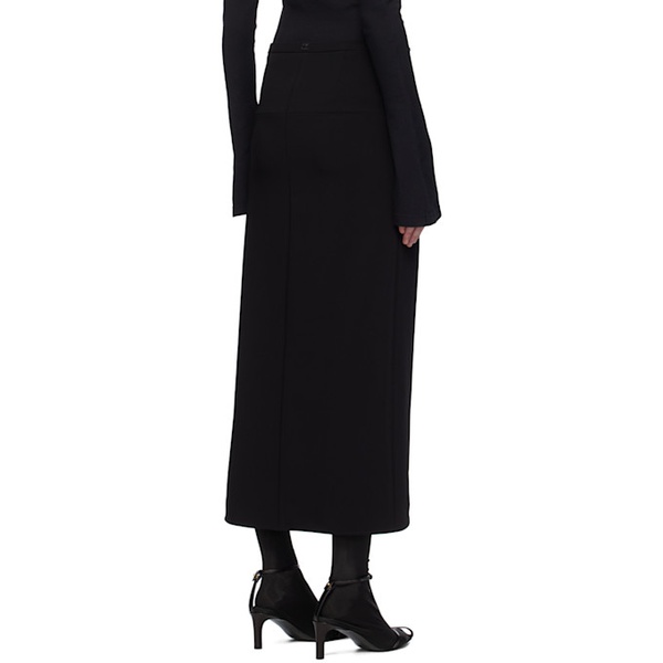  Courreges Black Ellipse Midi Skirt 241783F093001