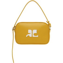 Courreges Yellow Slim Leather Camera Bag 241783F048014
