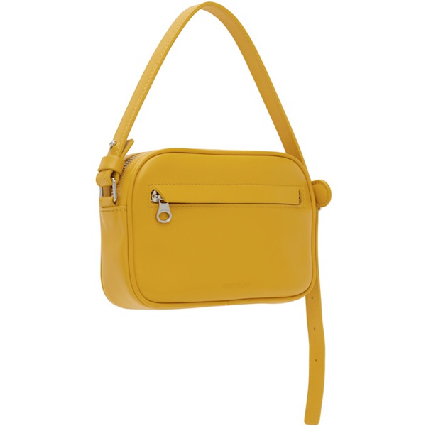  Courreges Yellow Slim Leather Camera Bag 241783F048014