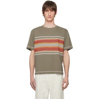 크레이그 그린 Craig Green Khaki Flatlock Stripe T-Shirt 241735M213002