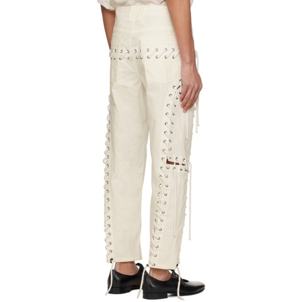  크레이그 그린 Craig Green White Lace-Up Trousers 241735M191000