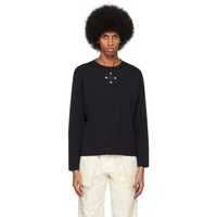 크레이그 그린 Craig Green Black Eyelet Long Sleeve T-Shirt 231735M213002