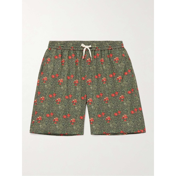  DE BONNE FACTURE Printed Cotton-Voile Drawstring Shorts 38063312419305362