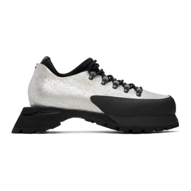 DEMON Silver & Black Poyana Boots 241156M255003