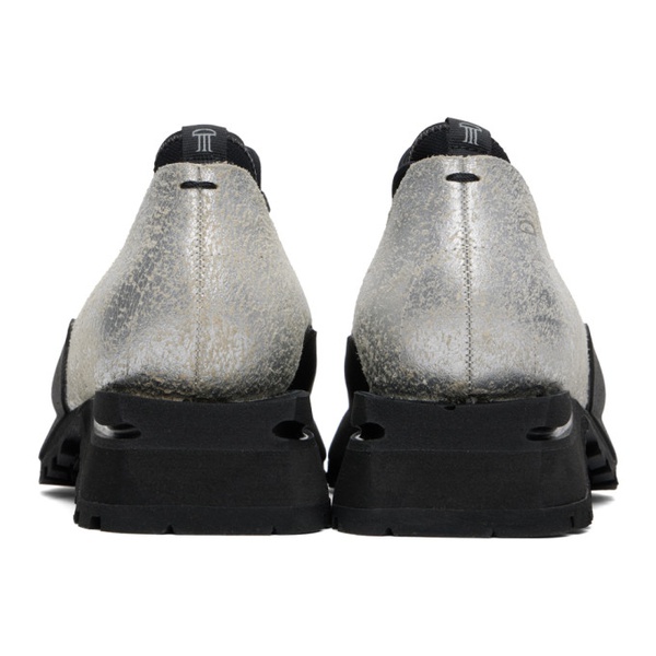  DEMON Silver & Black Poyana Boots 241156M255003