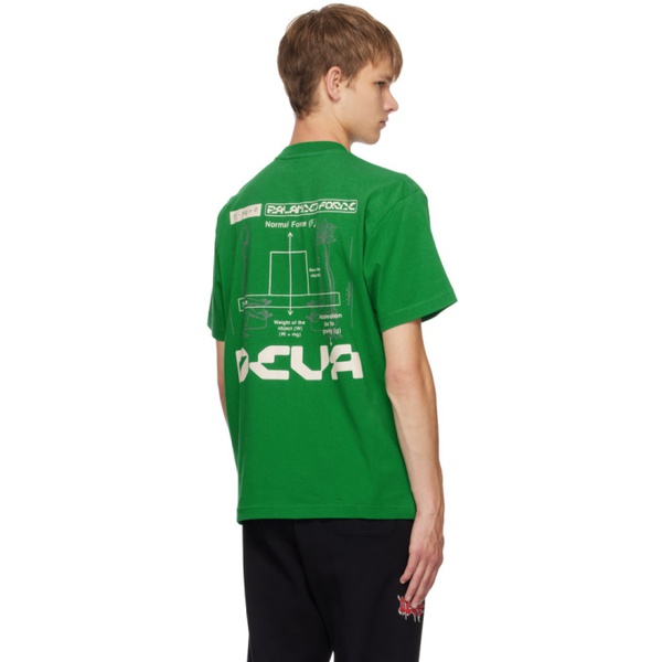  DEVA? STATES Green Printed T-Shirt 232995M213017