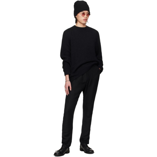  DEVOA Black Raglan Sweater 241212M201000