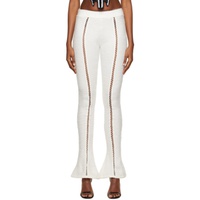 DIDU White Flarry Trousers 222052F087008
