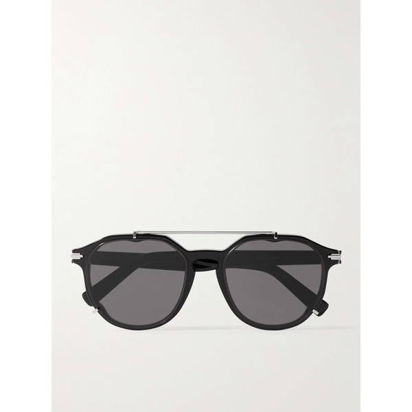  디올 DIOR EYEWEAR DiorBlackSuit RI Round-Frame Acetate and Silver-Tone Sunglasses 1647597306683477