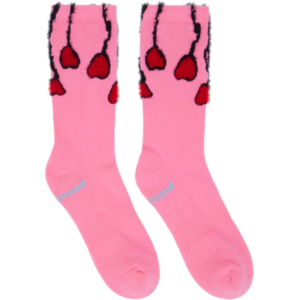  DOUBLESOUL Three-Pack Pink Gaetano Pesce Socks 242259M220001